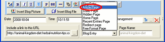 Easy Blogs html editor