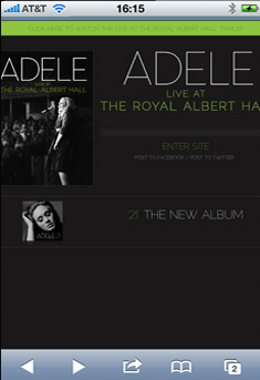 Screenshot of audio selection in smartphone