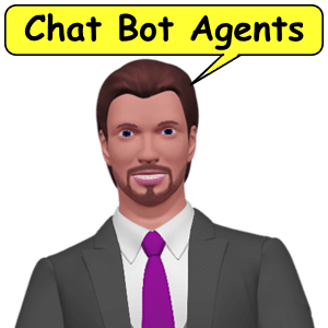 Chat Bot Agents engage in conversations.