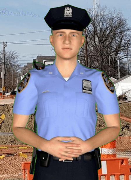 Sidewalk Policeman