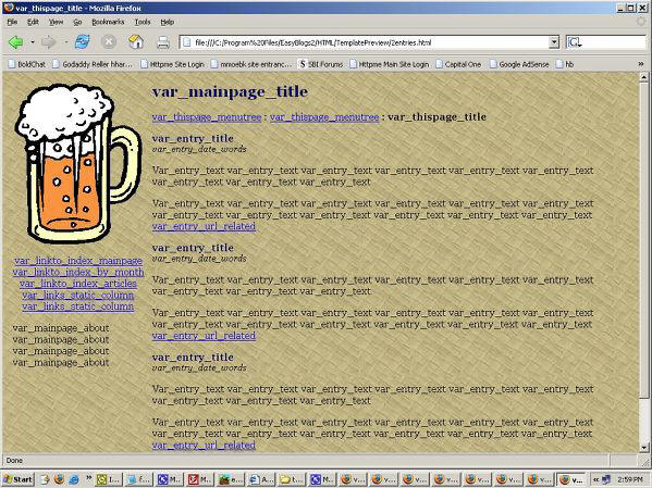 Beer template
