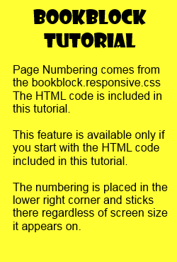 Bookblock tutorial page numbering Bookblock tutorial page numbering