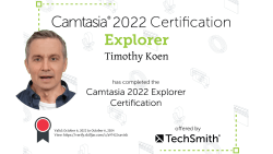 Camtasia Certificate Camtasia Certificate thumbnail