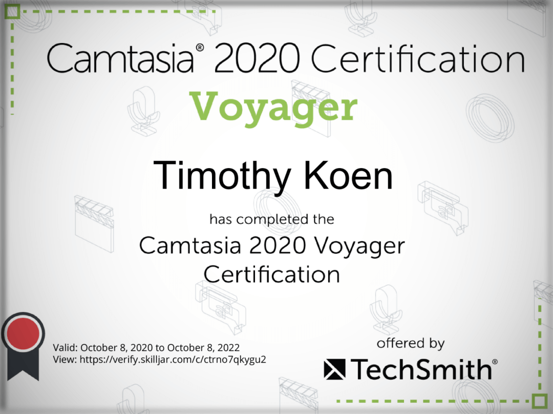 Camtasia Voyager Certificate Of Completion Camtasia Voyager Certificate Of Completion