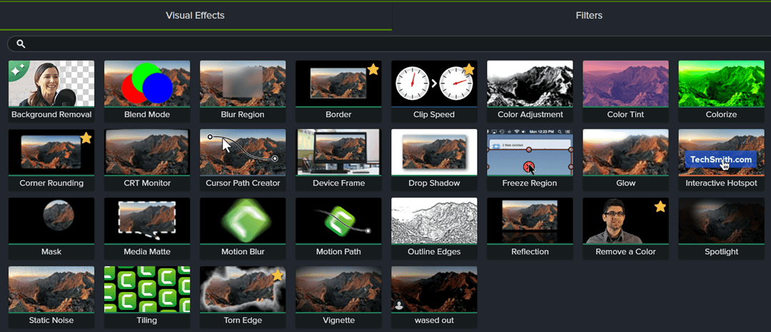 Camtasia Visual Effects