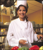 Local chef expands her catering service through Internet searches and her own website.