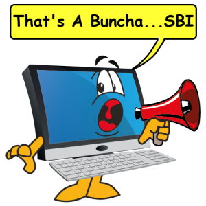 Computer saying Buncha SBI Buncha SBI