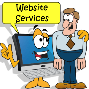 computer with mouse characiture