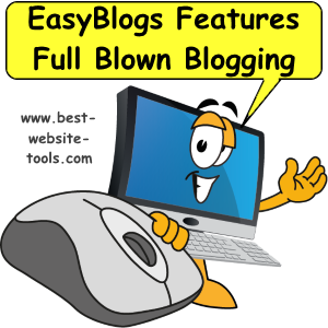 EasyBlogs features full blown blogging