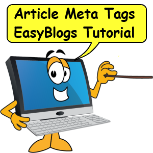 Article meta tags EasyBlogs tutorial