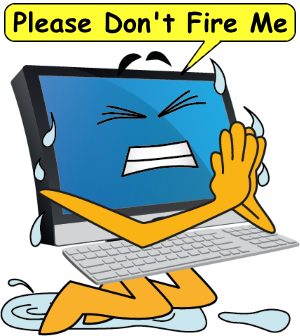 Computer praying please don't fire me