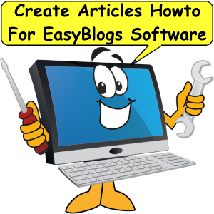 Computer saying create artilce howto in EasyBlogs Software