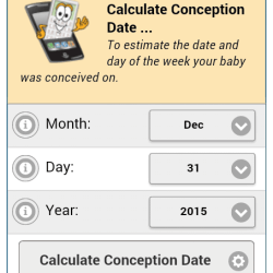 Conception Date Calculator home page
