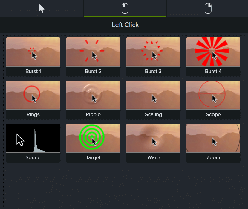 Cursor Left Click Effects