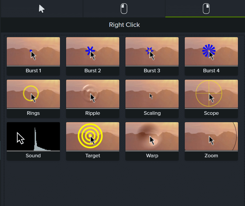 Cursor Right Click Effects