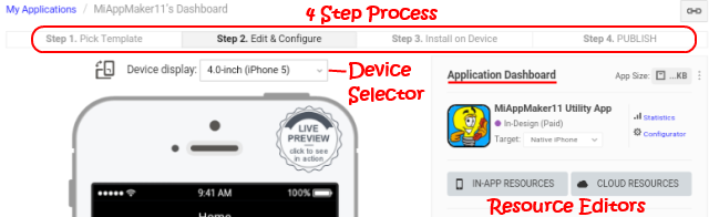 My Applications page