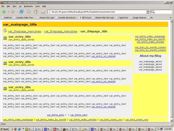 Yellow tones template