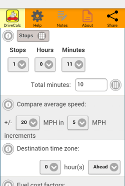 driving trip time calculator