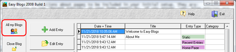 All my Blogs button in EasyBlogs software.
