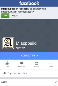 Screenshot of FaceBook page