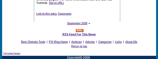 Fixed Width CSS Template bottom