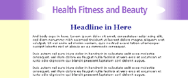 Health fitness and beauty template