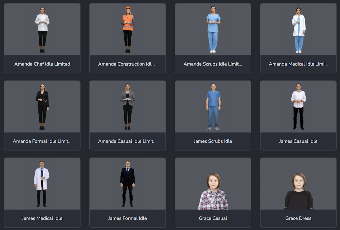 New full size human avatars