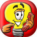 Lightbulb app icon red