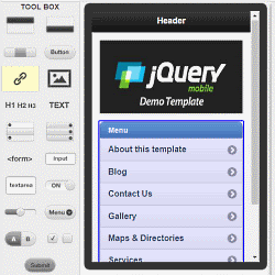 jQuery Mobile App Template Editor