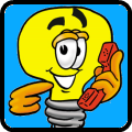 Lightbulb phone icon 120