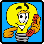 Lightbulb phone icon 144