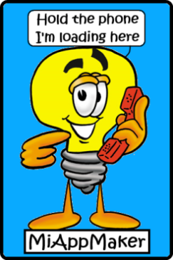 Lightbulb with phone spash page