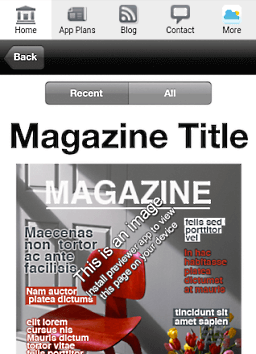 Screenshot of Magazine reader page