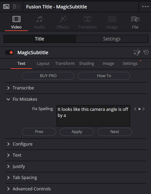 Magic Subtitles Panel
