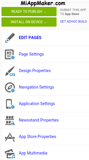 Miappmaker developer tools