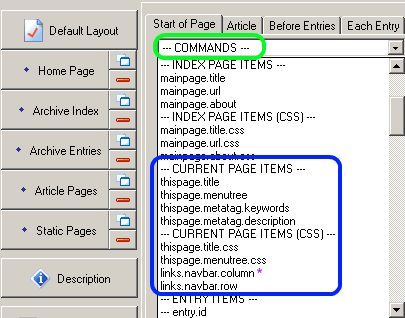 Menus can be constructed using these commands