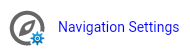 Navigation Settings button in the mobile app editor.