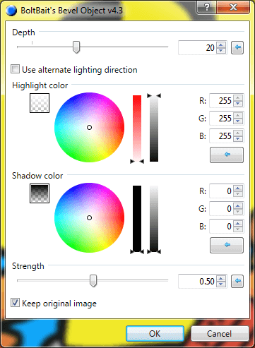Bevel screen in Paint.net