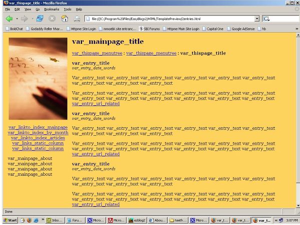 Pad with pencil template