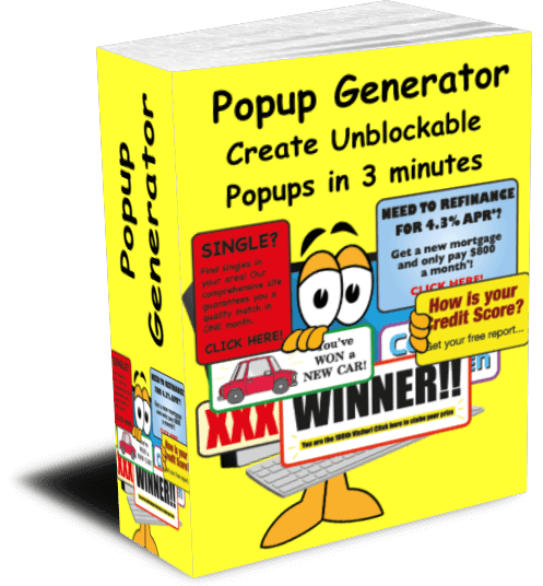 Easy to use Popup Generator tool.