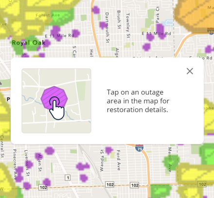 Power outage map