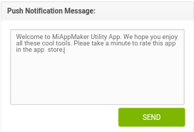 Push Notifications message box