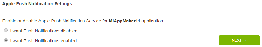 Enable Push Notifications