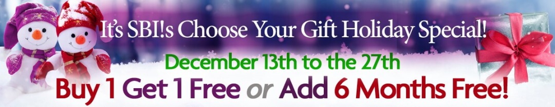 SBI Holiday Special Buy One Get One Free.