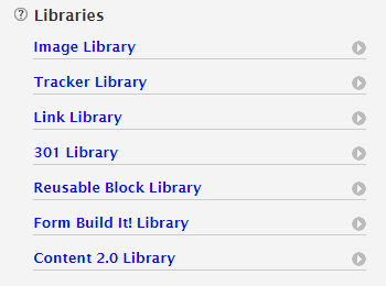 Site Builder Libraries