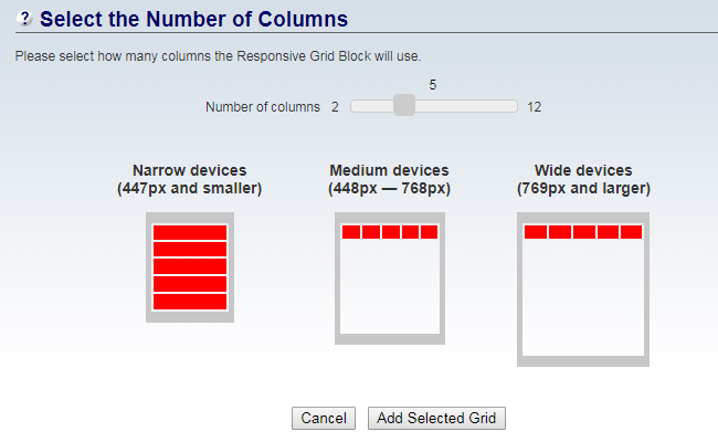BB2 Responsive Grid Selector