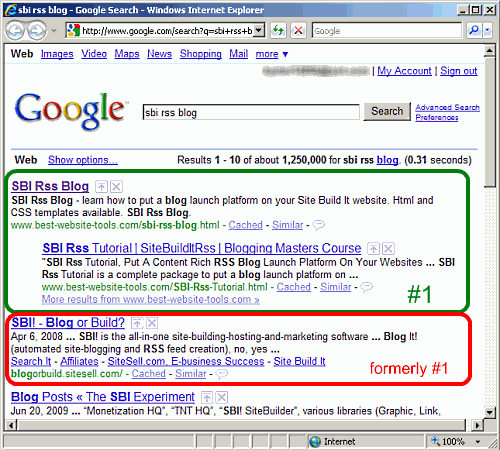 SBI Rss Blog search engine results 30 Jun 2009