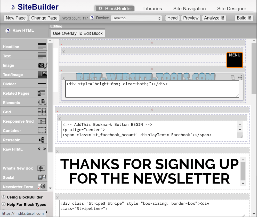 SBI SiteBuilder module