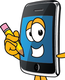 SmartPhone holding a pencil