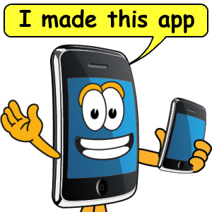 Smartphone saying I made this app